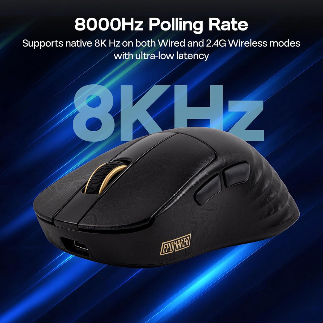 EPOMAKER Carbonis - Mouse inalámbrico para juegos con pantalla digi...