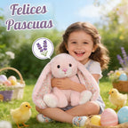 Easfan Juguete de peluche con peso de conejo para microondas para niños de