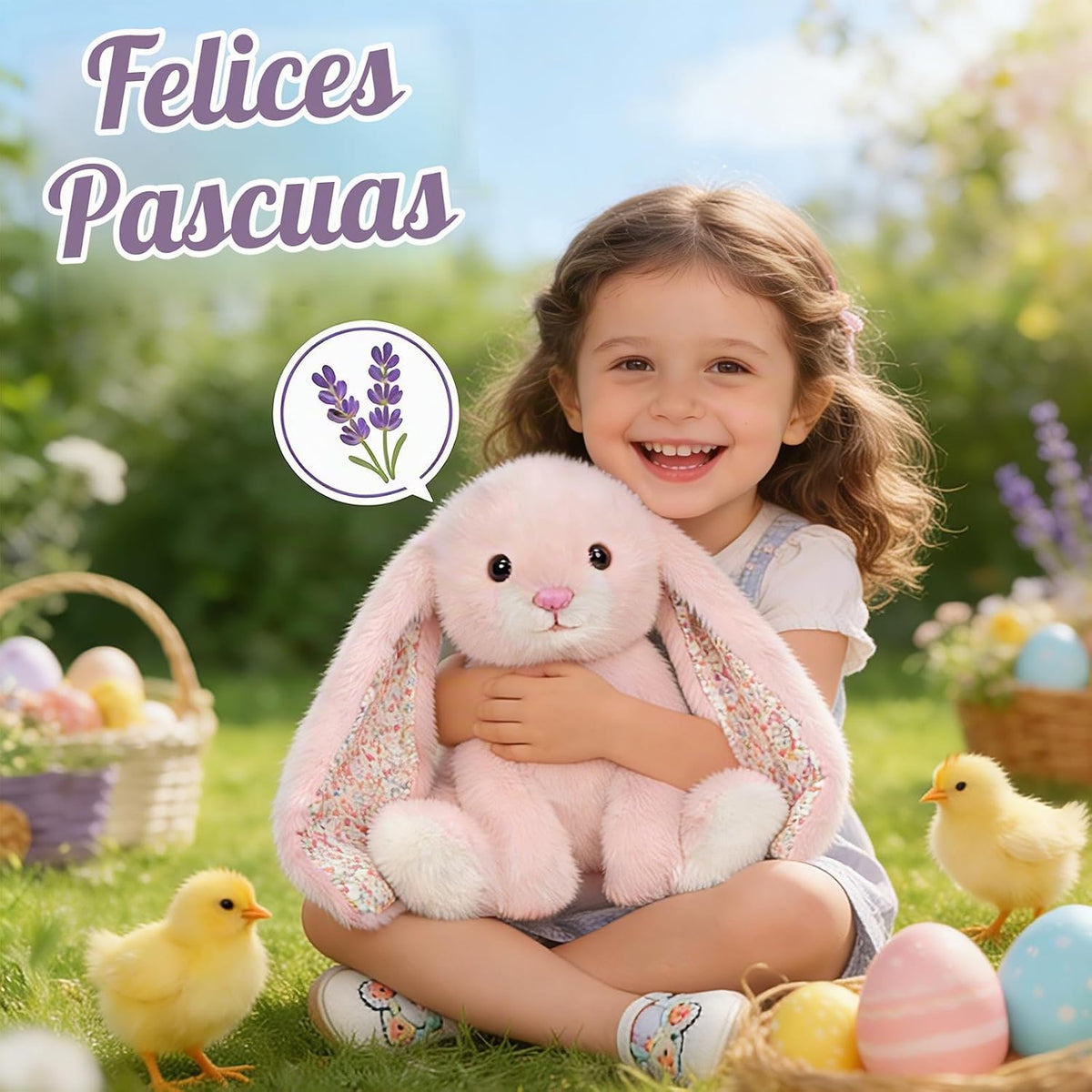 Easfan Juguete de peluche con peso de conejo para microondas para niños de