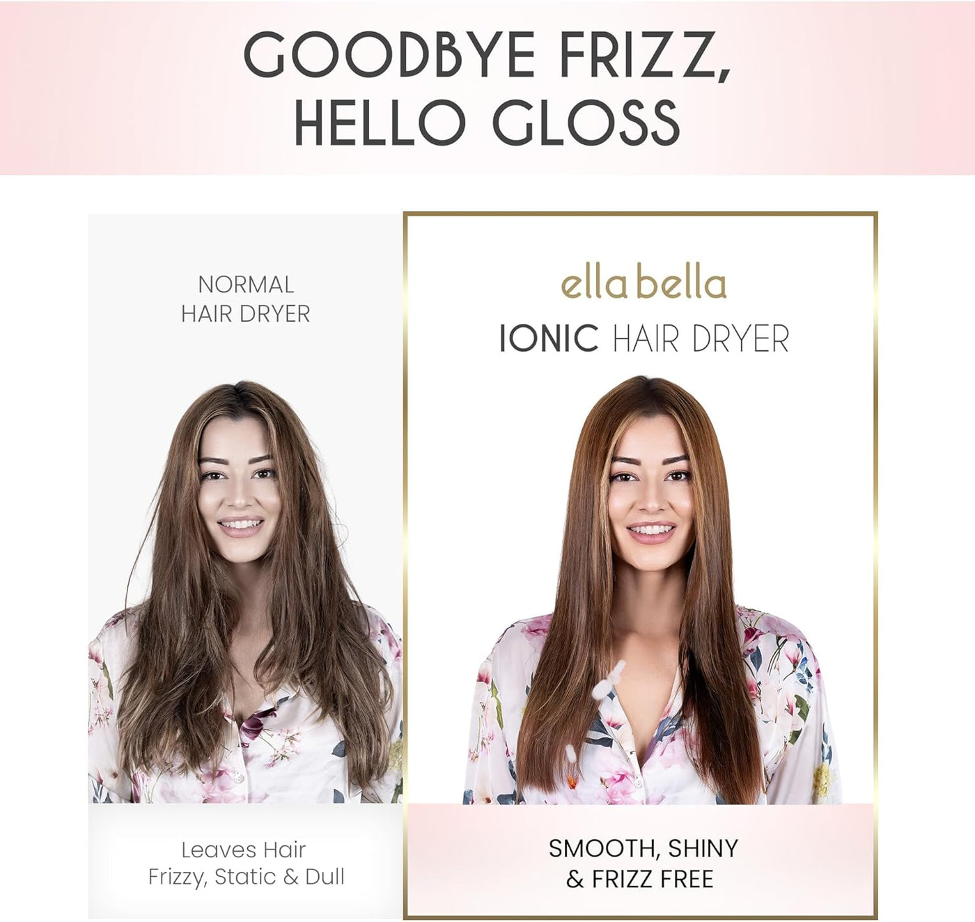 ELLA BELLA® Secador de pelo iónico profesional con difusor \u2022 S...