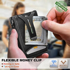 BULLIANT Billetera magnética de metal con clip para dinero, 9 tarje...