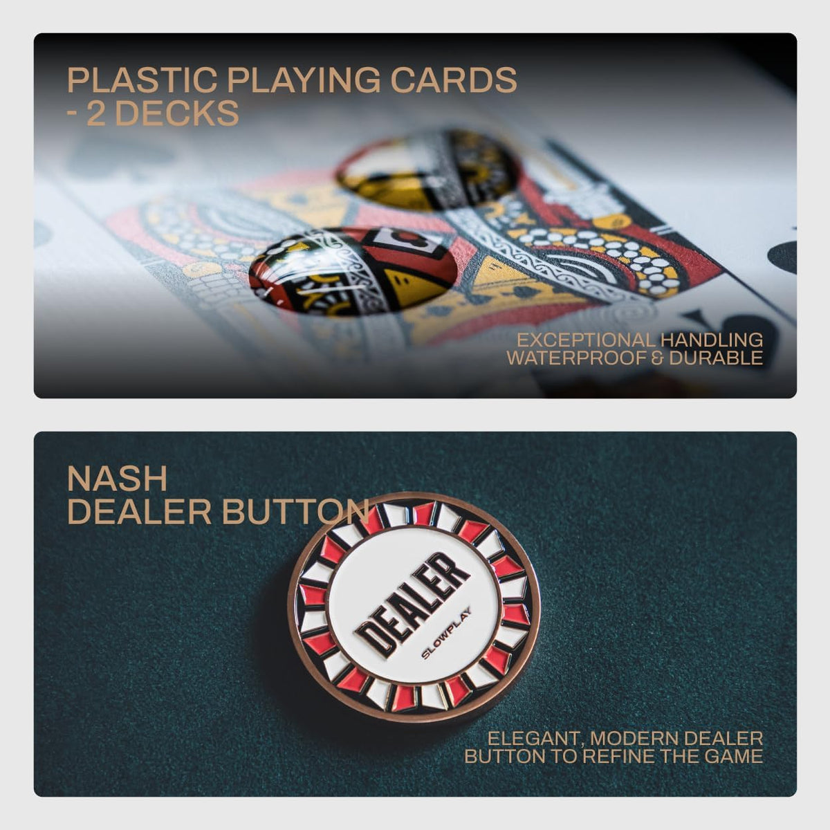 SLOWPLAY Nash Juego de Fichas de Póker 500 PCS con Estuche, Fichas de Arcilla de 14 Gramos
