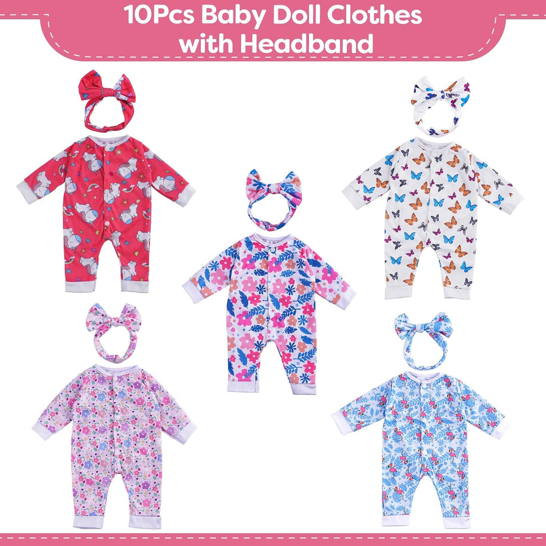 BABESIDE Ropa de muñeca Reborn para muñecas de 17 a 22 pulgadas, 5...