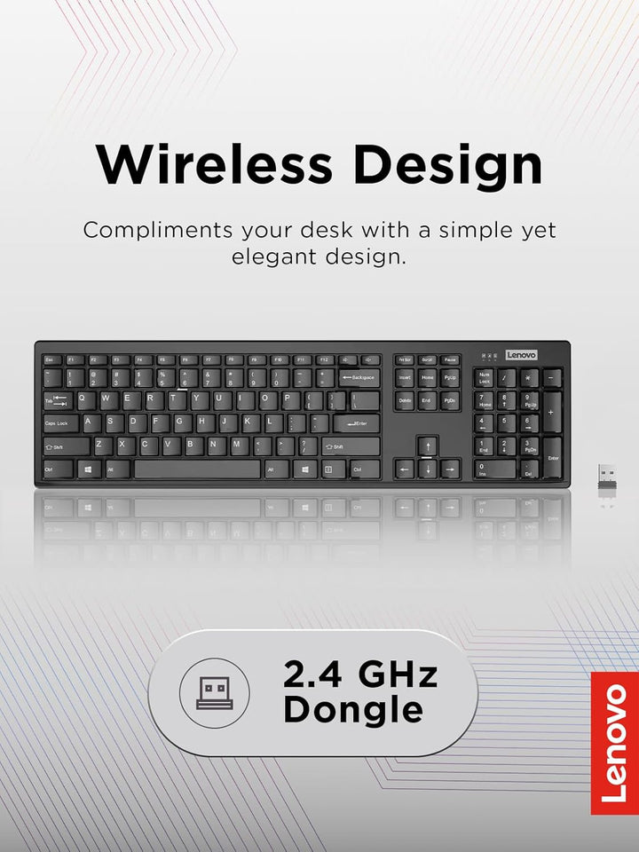Lenovo Teclado compacto inalámbrico 100 - Teclado inalámbrico para...