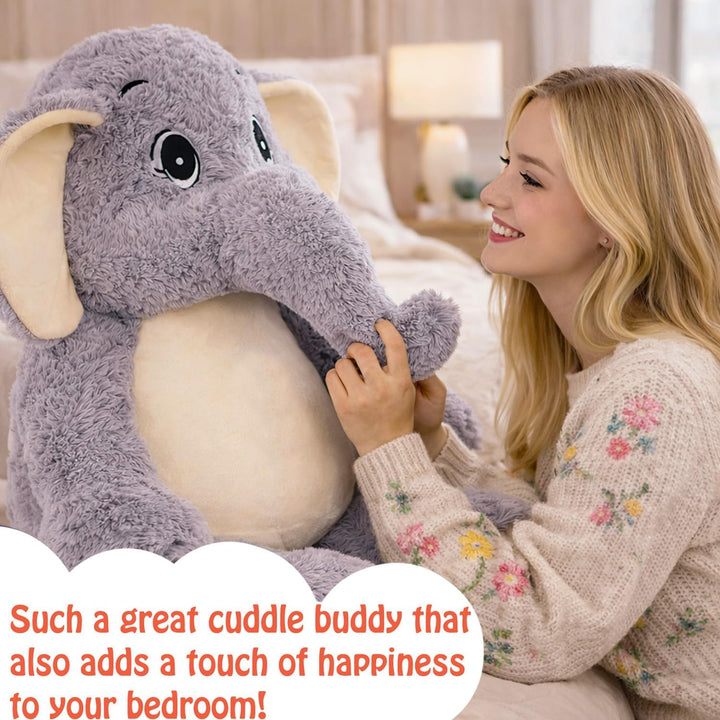 Animal de peluche de elefante gigante de 39 pulgadas, juguete de pe...