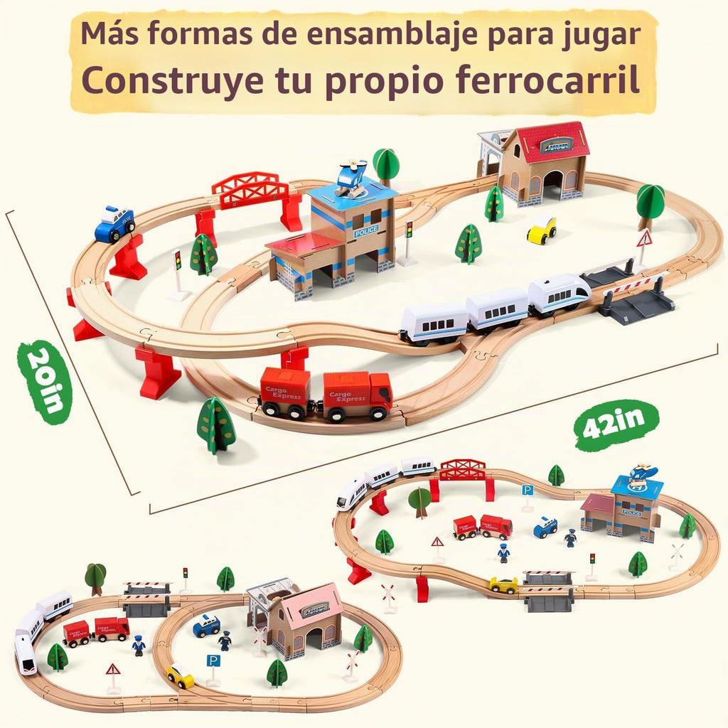 Juguete eléctrico de madera para niños de 3, 4, 5 años