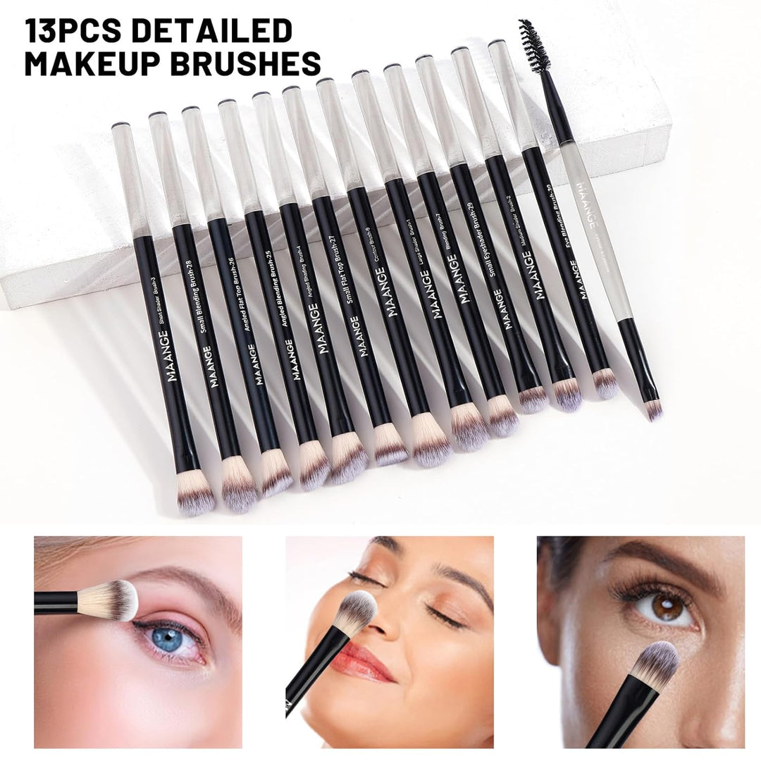MAANGE Juego de 20 brochas de maquillaje para base, brocha Kabuki d...