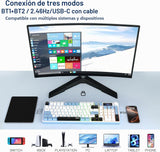 AOC GK210 Teclado inalámbrico para juegos con pantalla y perilla, t...