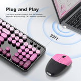 Meidosa Combo de teclado y mouse inalámbricos, 2.4 GHz degradado co...