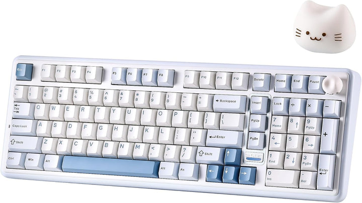 YUNZII B98 PRO QMK\/VIA Wireless Mechanical Gaming Keyboard, 96% La...