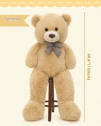 MaoGoLan Oso de peluche gigante – Ultra suave y lindo animal de peluche grande de 39 pulgadas, perfecto para baby showers, cumpleaños, regalos del día de San Valentín (niños, parejas, familia), bronceado