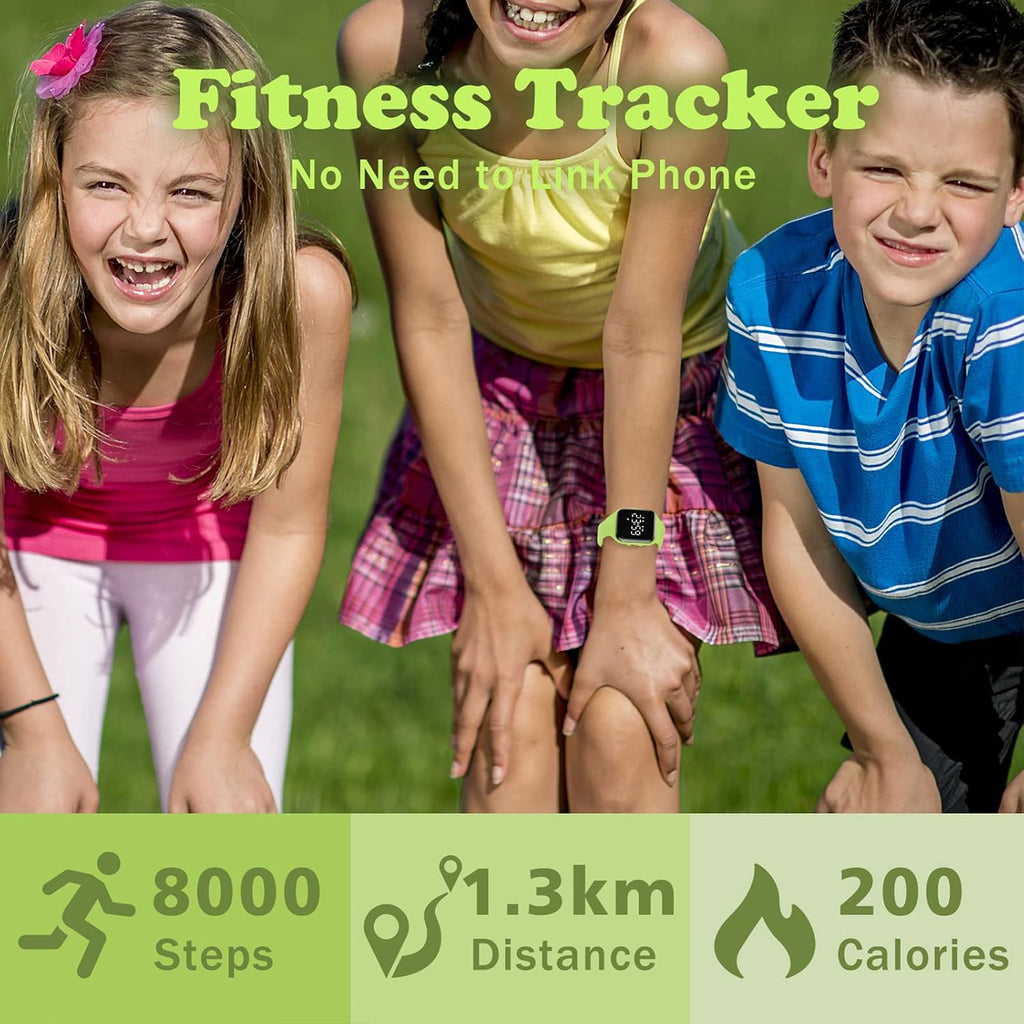 Relojes para niños y niñas, reloj deportivo digital con contador de pasos, podómetro, alarma de vibración, sin aplicación, impermeable, rastreador de fitness, reloj para niños, niñas, adolescentes