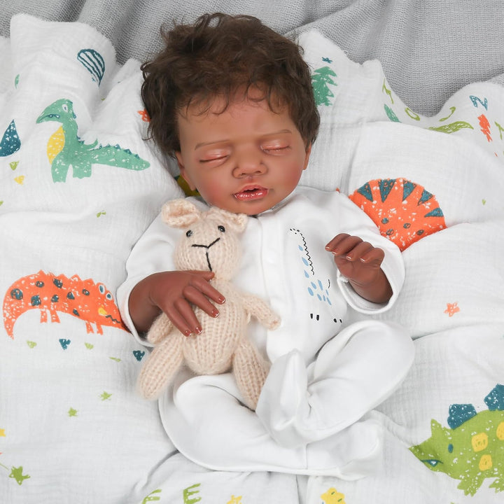 CHAREX Muñecas de bebé Reborn realistas negras - Muñeca de bebé rea...