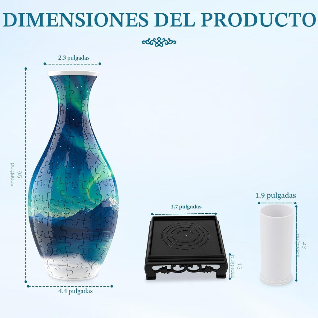 Jarrón de rompecabezas 3D para adultos con 160 piezas de
