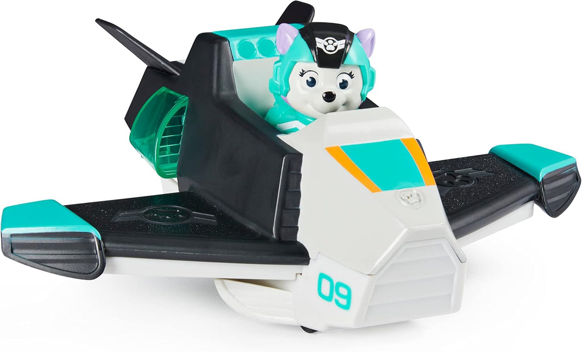Paw Patrol, Jet to The Rescue Everest Deluxe - Vehículo transformador con luces y sonidos