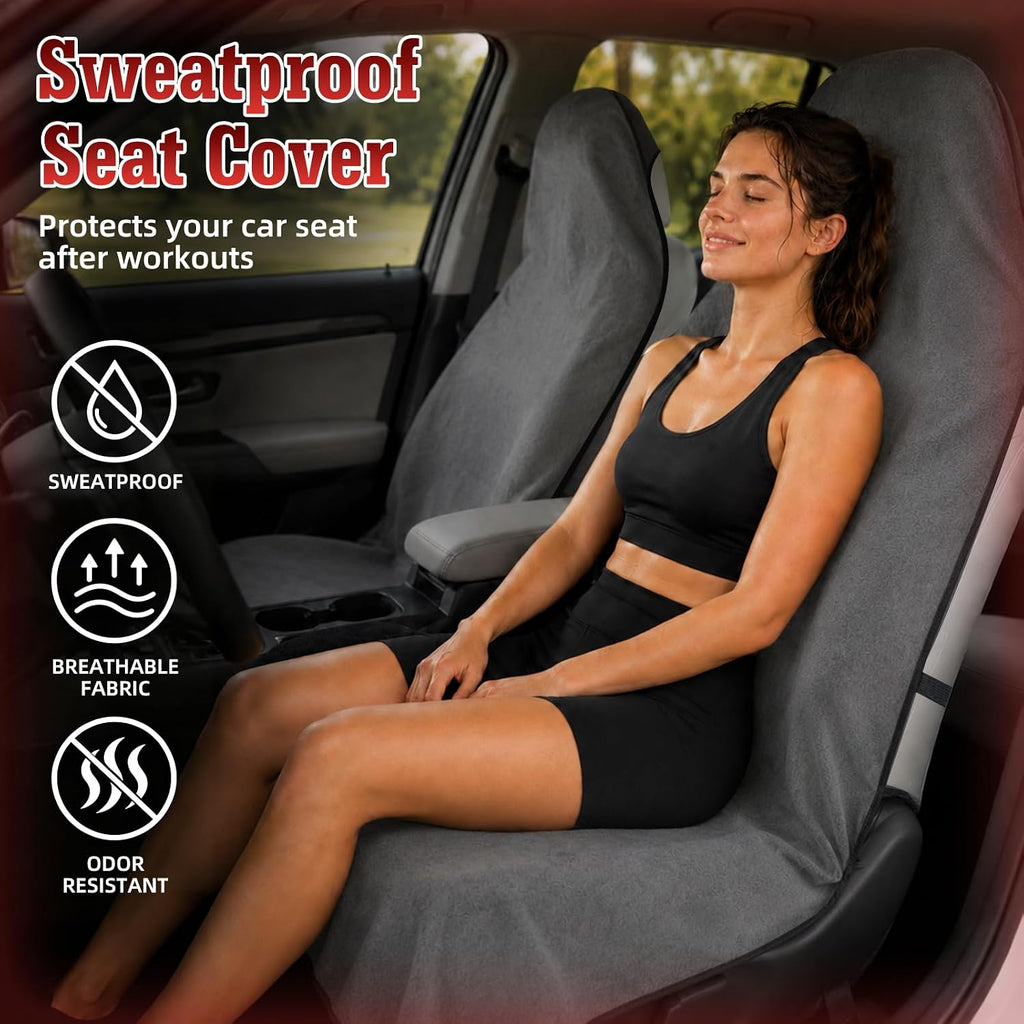 Funda de toalla para asiento de automóvil, gris, impermeable