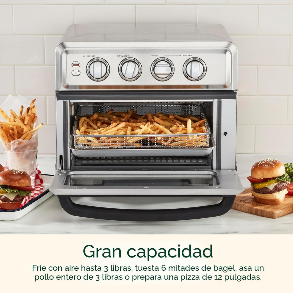Cuisinart Horno tostador con freidora de aire, 1800 W, 8 en 1 con freidora
