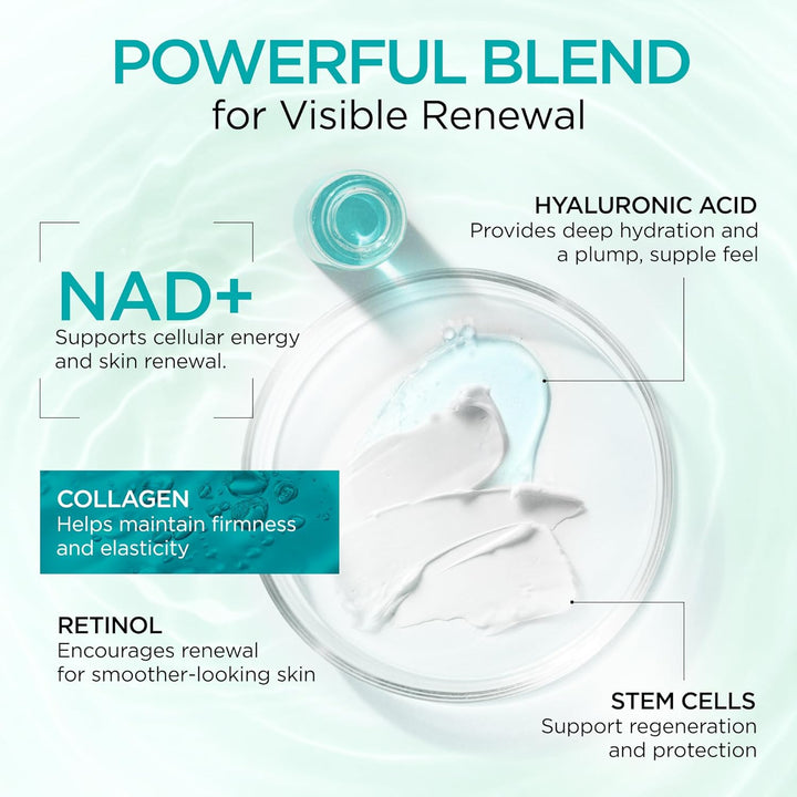 Crema de Colágeno NAD+ para Rostro con Retinol Ácido Hialurónico Ni...
