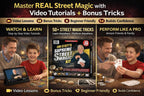 Jim Stott's Supreme Street Magic Kit – Más de 250 trucos de magia fáciles para niños a partir de 8 años, adolescentes y adultos | Trucos de cartas, magia de monedas