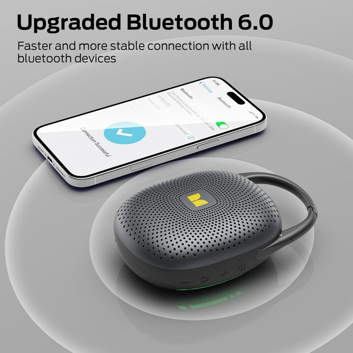 Monster Altavoz de clip con mosquetón, altavoz de ducha Bluetooth 6...