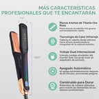 MINT MIRA - Plancha de titanio para alisar el cabello y rizador