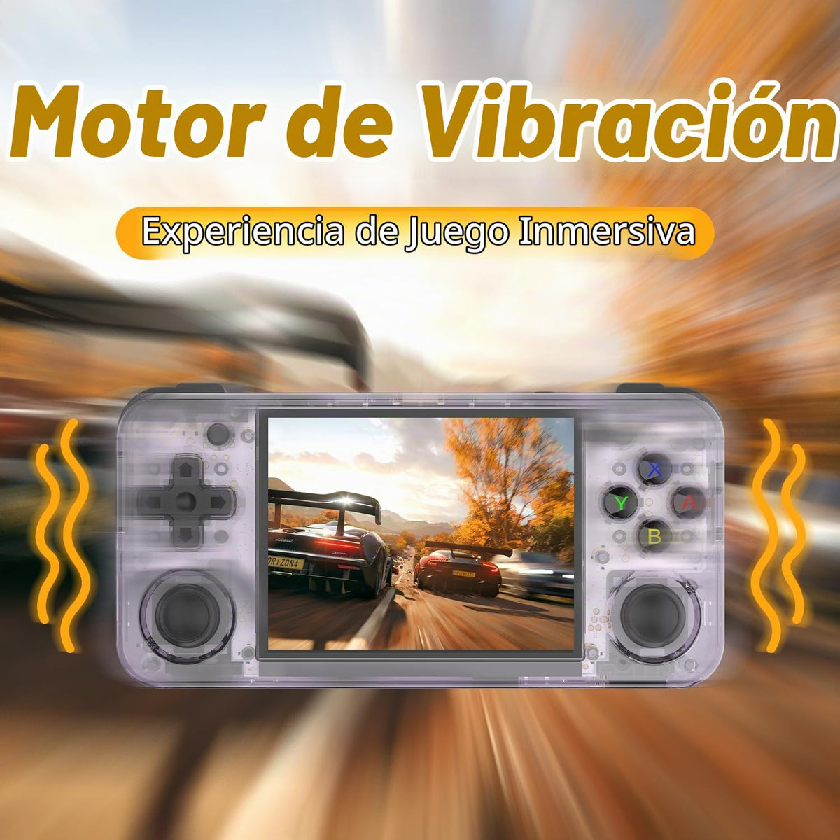 RG35XX H Retro Handheld Game Console Linux System 3.5 ''IPS Pantalla 64G TF Tarjeta con 3545+ Juegos preinstalados RG 35XXH Consola de juegos portátil RG35XXH Soporte 5G WiFi Bluetooth HDMI Púrpura