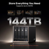 UGREEN NAS DXP4800 GT - Almacenamiento de red de escritorio de 4 ba...