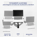 VIVO Soporte de pared para laptop con brazo neumático extensible aj...