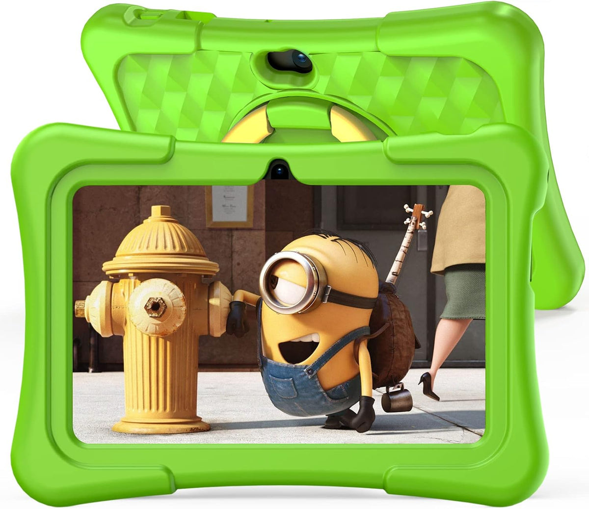 PRITOM - Tableta infantil de 7 pulgadas, 32 GB, WiFi, aplicaciones para niños, Verde