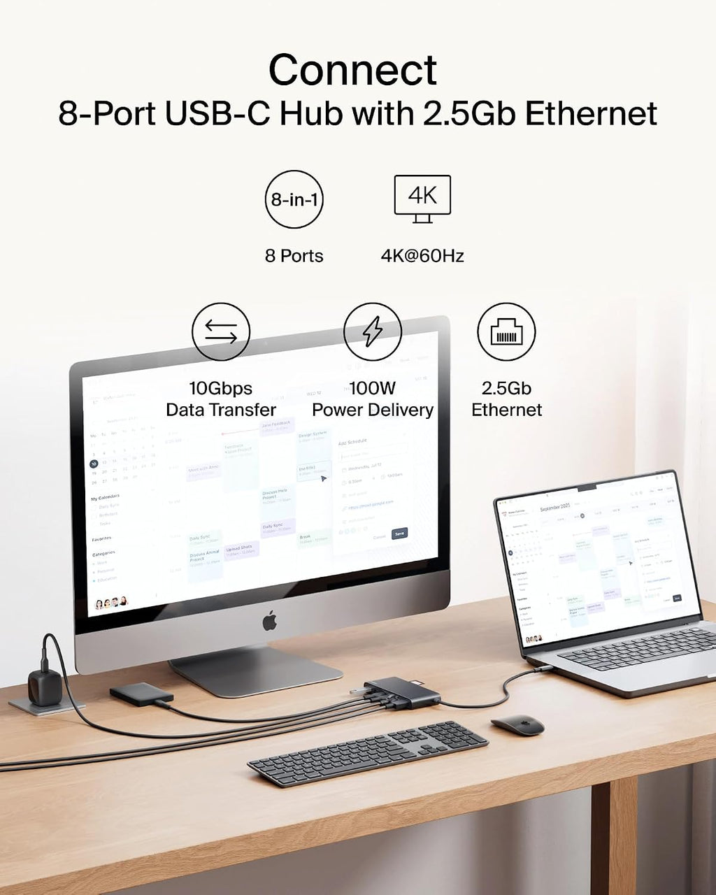 Belkin, INC024ttBK-BX, hub USB 3.0 de 8 puertos, alimentado