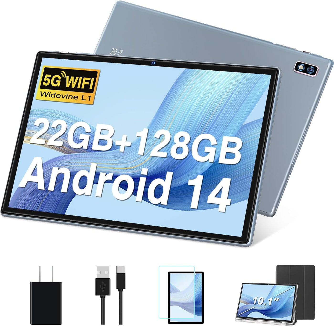DEERTiME Tablet Android 14 Tablets 10.1 pulgadas con 22GB RAM 128GB...