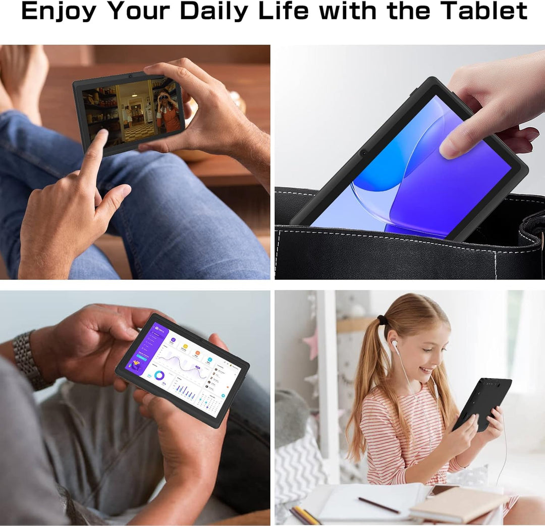 NEWISION Tablet de 7 pulgadas con estuche, tabletas Android de cuat...