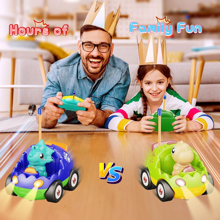 Kidz do 2 Pack Juguetes de dinosaurio con control remoto para niños...