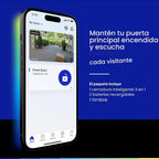 myQ Secure View™ - Cerradura inteligente 3 en 1 + timbre myQ + batería adicional, bloqueo de entrada sin llave, cámara de timbre HDR 2K, acceso facial, huella digital y PIN, control de aplicaciones