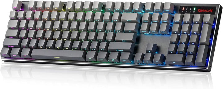 Redragon K556 PRO 104 Keys Wireless RGB Gaming Keyboard, Tri-Mode A...