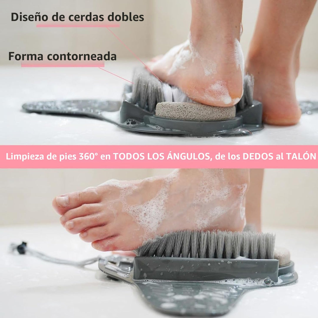Efforest Esterilla para pies de ducha con piedra pómez - Limpia, su...