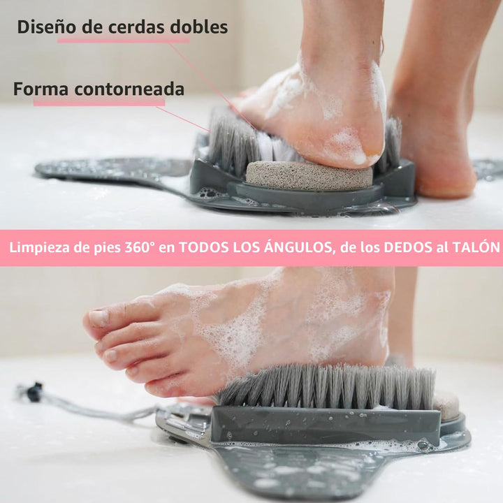 Efforest Esterilla para pies de ducha con piedra pómez - Limpia, su...