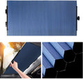 Parasol retráctil para parabrisas de coche, protector solar celular inalámbrico bloquea el 99% de los rayos UV para mantener el vehículo fresco, parasol de nido de abeja se ajusta a varios modelos con