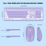 Combo de teclado y mouse inalámbricos, teclado silencioso de tamaño...