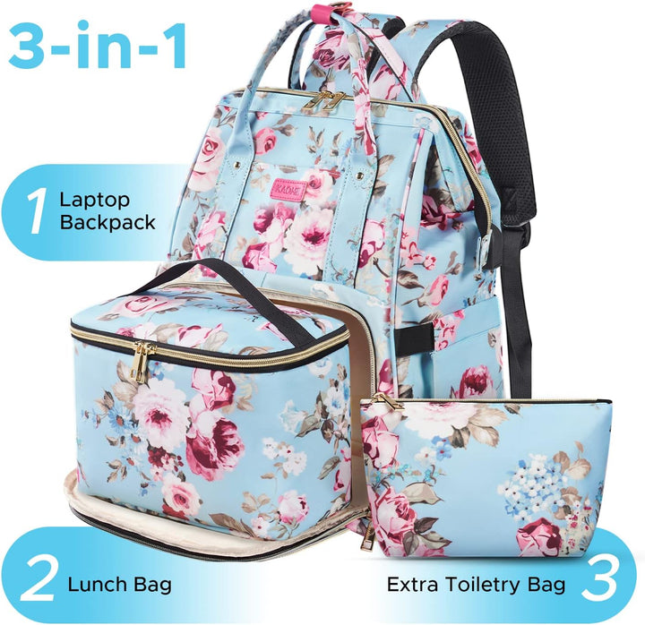 Kaome Mochila de Almuerzo para Laptop de 15.6 Pulgadas para Mujeres...