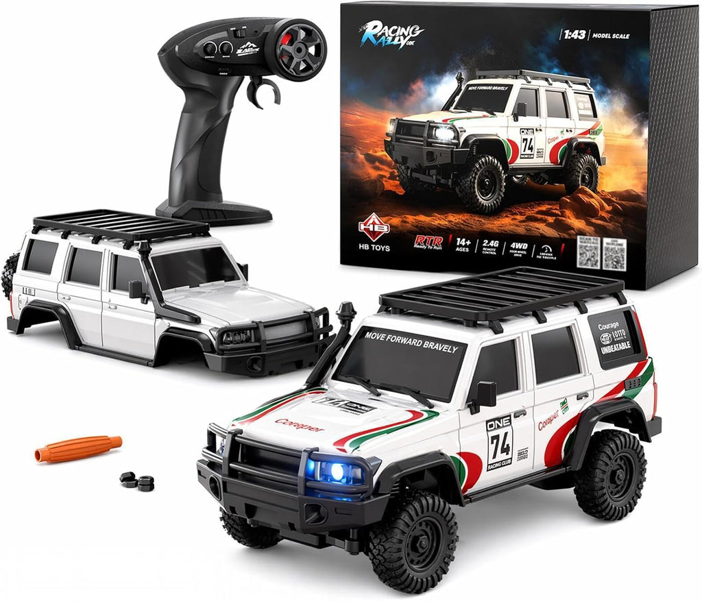 1:43 Mini RC Crawler con APP/2.4Ghz Control LED Doble Carcasa