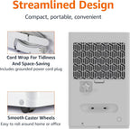 Amazon Basics Deshumidificador grande de 50 pintas con bomba, certificado New Energy Star, control de humedad, descongelación automática, temporizador, protección contra desbordamiento para