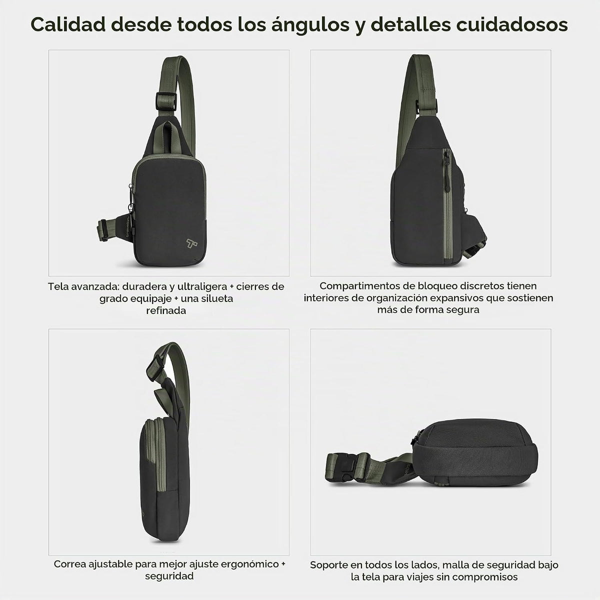 Travelon Eslinga compacta antirrobo Voyages