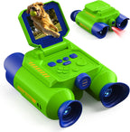 Binoculares para niños con cámara, visión nocturna digital, verde