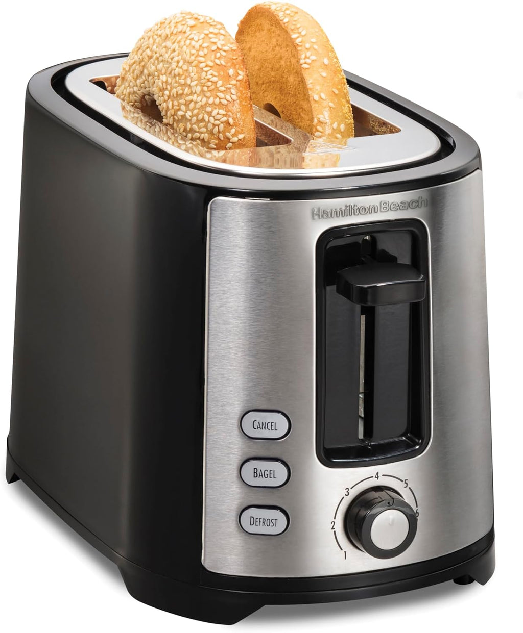 Hamilton Beach Tostadora de 2 rebanadas con ranura extra ancha con botones