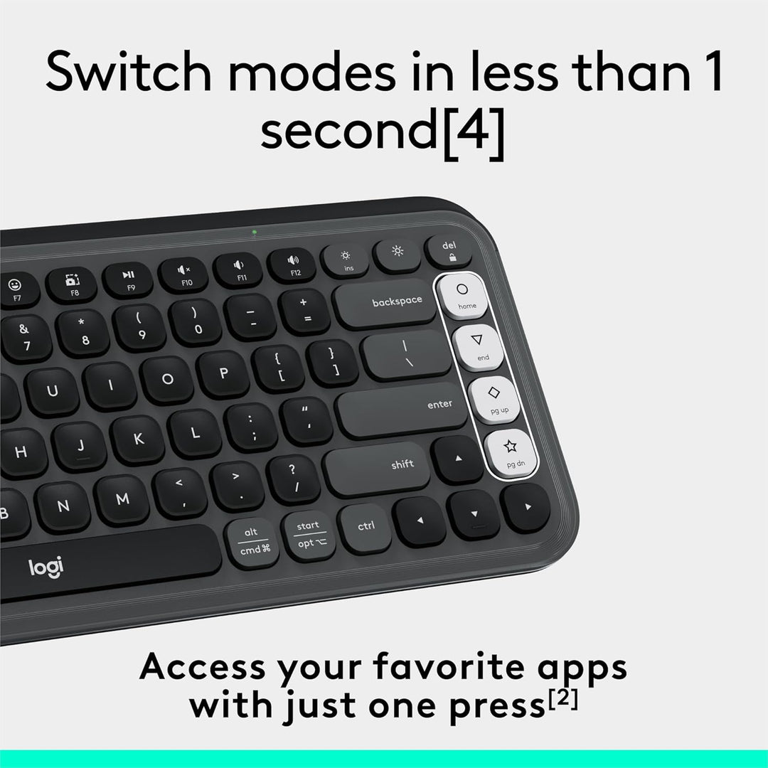 Logitech POP ICON Keys Teclado Bluetooth inalámbrico, escritura cóm...