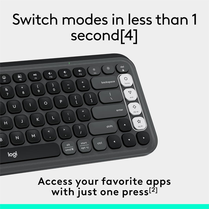 Logitech POP ICON Keys Teclado Bluetooth inalámbrico, escritura cóm...