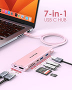 LENTION Hub USB C de cable de 3.3 pies de largo, 4K @60Hz, 100 W PD