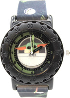 Accutime Star Wars Baby Yoda Reloj de pulsera analógico de cuarzo con cara pequeña, detalles verdes para niñas, niños de todas las edades (MNL9001AZ), Verde, Reloj de pulsera analógico