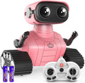 Hamourd Juguetes robot para niñas, robots recargables de control remoto, robot de juguete con demostración automática, cabeza y brazos flexibles, movimientos de baile, música y ojos LED brillantes